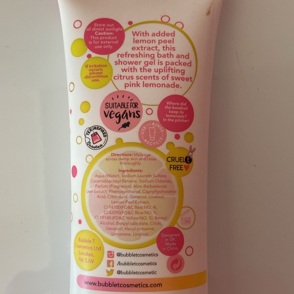 Pink lemonade shower gel - Picture 3 of 3